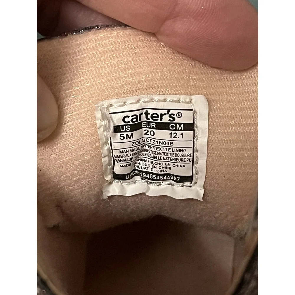 Kids Carter's ZOLA Pink‎ Glitter Zip Up Combat Boots Infant Toddler Girls 5M
